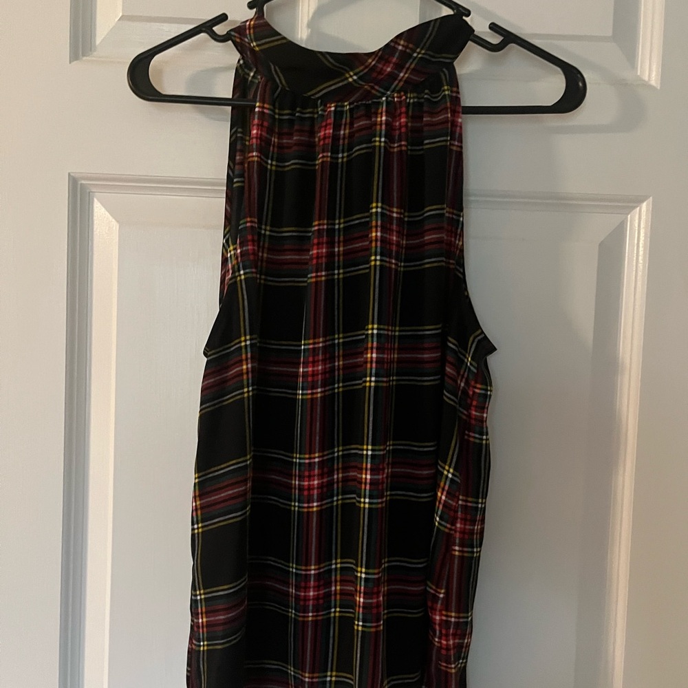 Plaid JCrew top